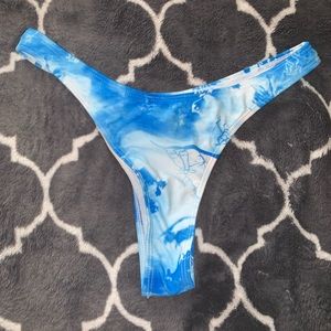 SHEIN tye dye blue & white swim bottoms